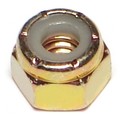 Midwest Fastener Nylon Insert Lock Nut, 1/4"-20, Steel, Grade 8, Yellow Zinc, 50 PK 08205